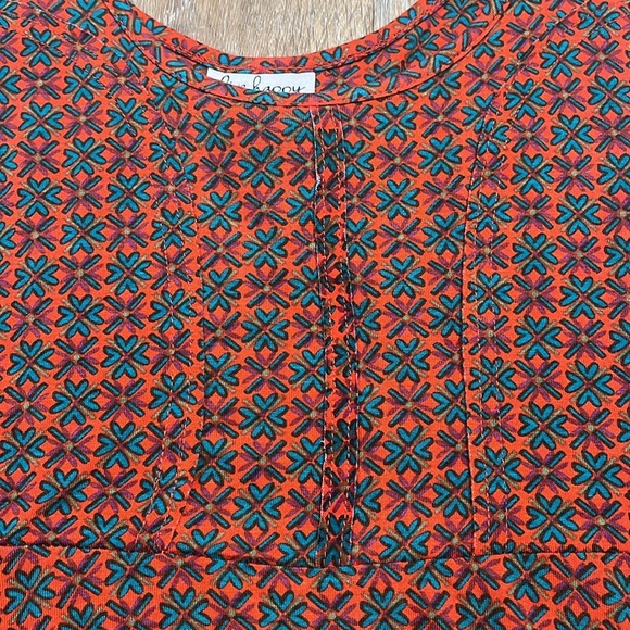 Live Happy by Natural Life Skater Dress Floral Sunburst Geometric Size Medium M - Picture 4 of 10
